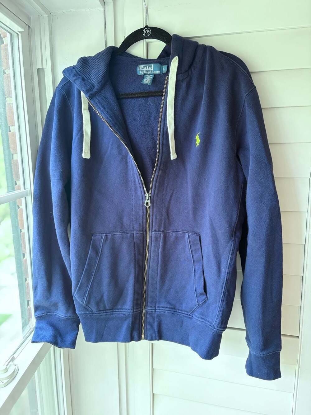Polo by Ralph Lauren Y2K Streetwear Full Zip Waffle Knit Lined Hoodie
